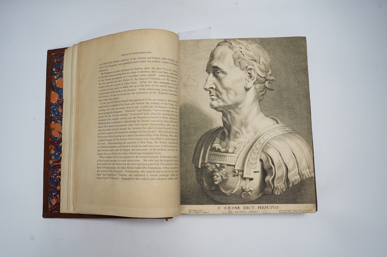 Extra-Illustrated – John Hodgson – A History of Northumberland in Three Parts, 3 parts in 5 vols. [Part 1-Part 2, vols. 1 and 2, lacking vol. 3- Part 3, vols. 1 and 3 only], 4to, engraved plates, including 13 double-page